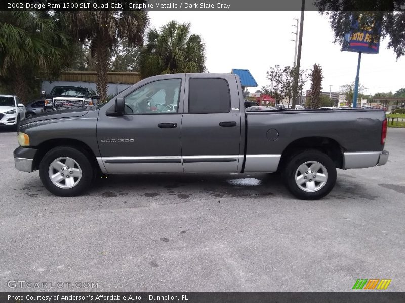 Graphite Metallic / Dark Slate Gray 2002 Dodge Ram 1500 SLT Quad Cab