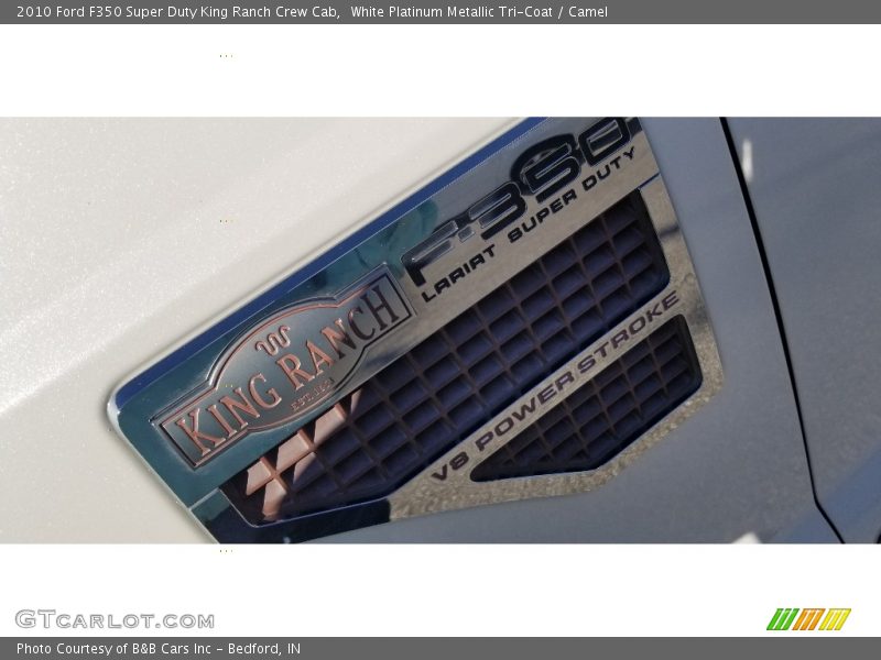 White Platinum Metallic Tri-Coat / Camel 2010 Ford F350 Super Duty King Ranch Crew Cab