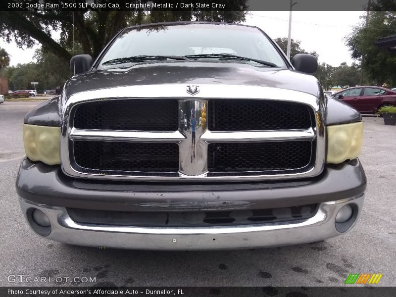 Graphite Metallic / Dark Slate Gray 2002 Dodge Ram 1500 SLT Quad Cab