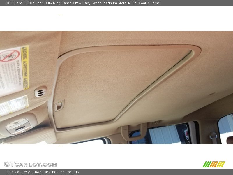 White Platinum Metallic Tri-Coat / Camel 2010 Ford F350 Super Duty King Ranch Crew Cab