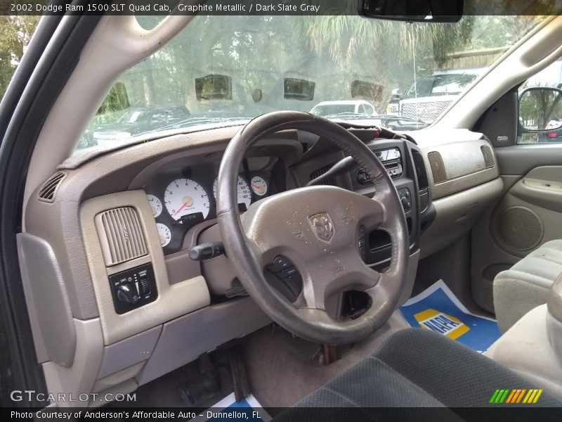 Graphite Metallic / Dark Slate Gray 2002 Dodge Ram 1500 SLT Quad Cab
