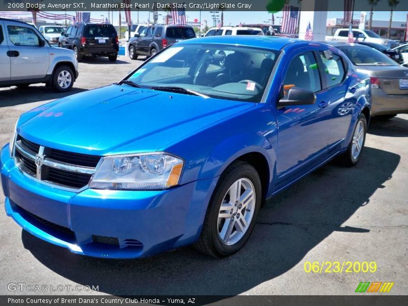 Marathon Blue Pearl / Dark Slate Gray/Light Slate Gray 2008 Dodge Avenger SXT