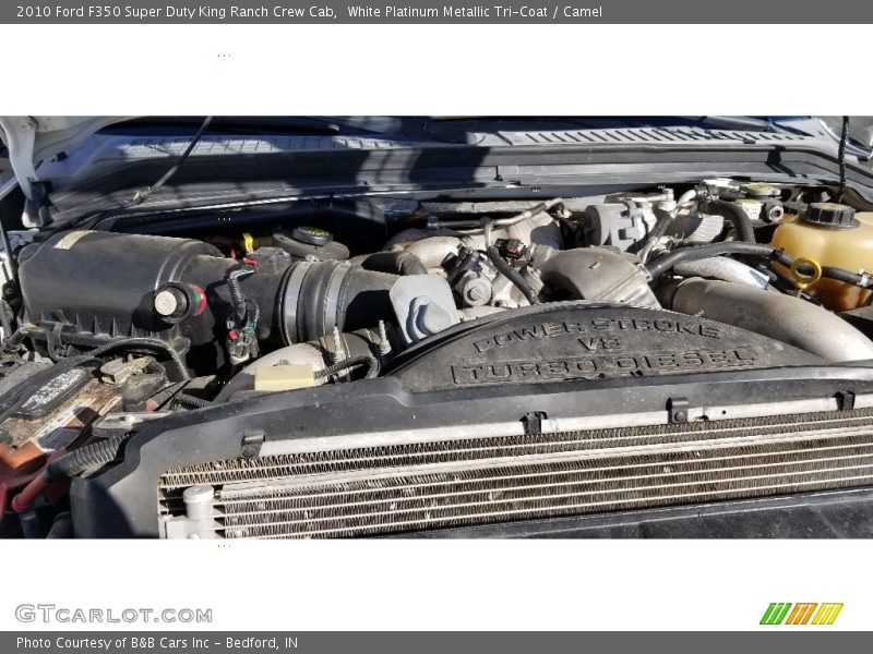 White Platinum Metallic Tri-Coat / Camel 2010 Ford F350 Super Duty King Ranch Crew Cab