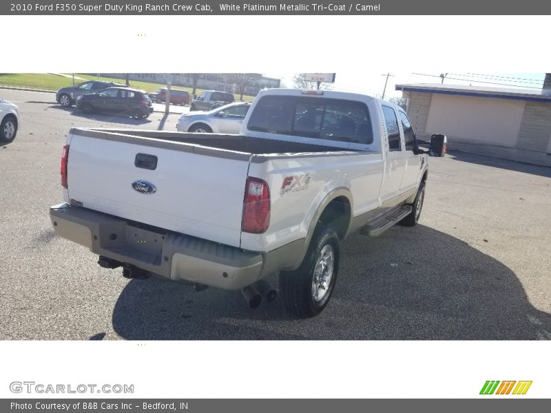 White Platinum Metallic Tri-Coat / Camel 2010 Ford F350 Super Duty King Ranch Crew Cab