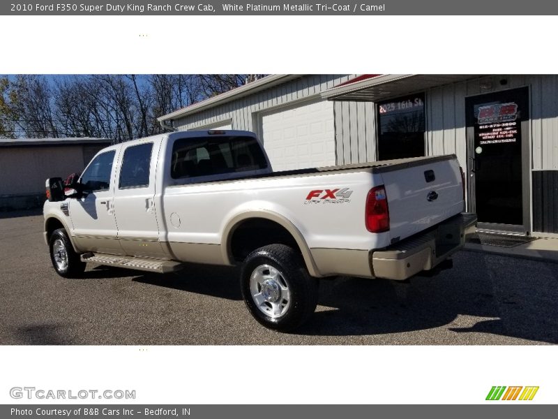 White Platinum Metallic Tri-Coat / Camel 2010 Ford F350 Super Duty King Ranch Crew Cab