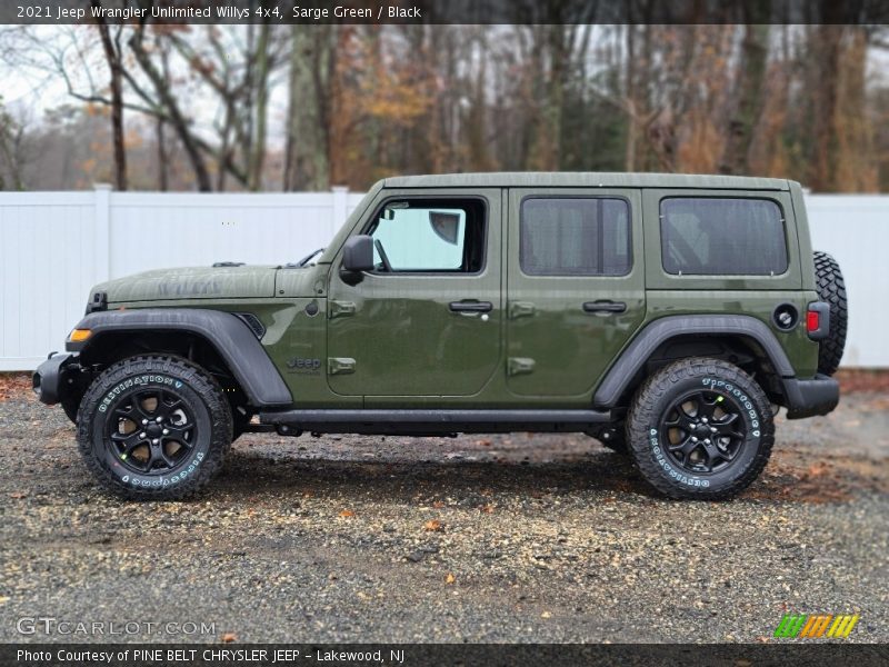 Sarge Green / Black 2021 Jeep Wrangler Unlimited Willys 4x4