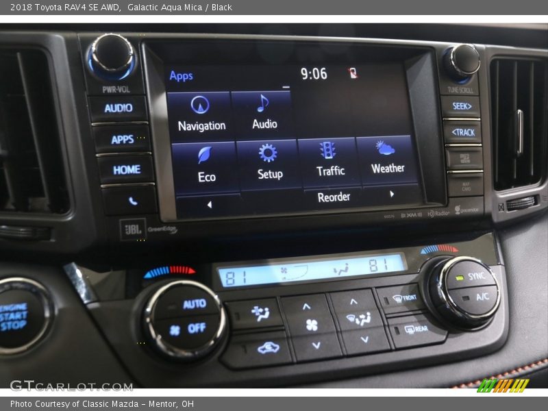 Galactic Aqua Mica / Black 2018 Toyota RAV4 SE AWD