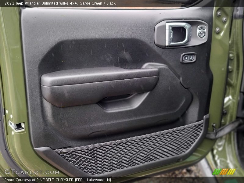 Door Panel of 2021 Wrangler Unlimited Willys 4x4