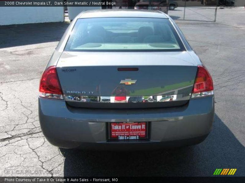 Dark Silver Metallic / Neutral Beige 2008 Chevrolet Impala LT