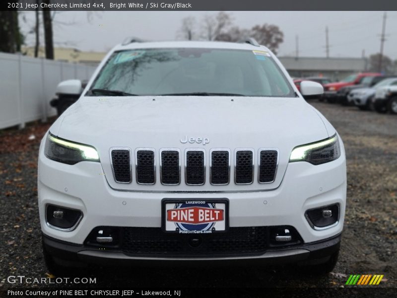 Bright White / Ski Gray/Black 2021 Jeep Cherokee Limited 4x4