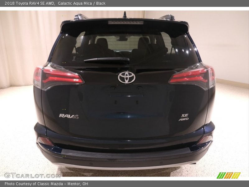 Galactic Aqua Mica / Black 2018 Toyota RAV4 SE AWD