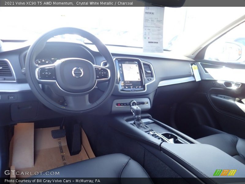 Crystal White Metallic / Charcoal 2021 Volvo XC90 T5 AWD Momentum