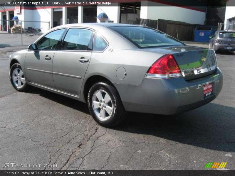 Dark Silver Metallic / Neutral Beige 2008 Chevrolet Impala LT