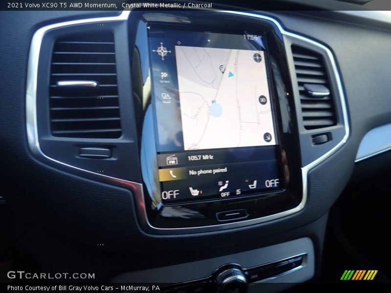 Crystal White Metallic / Charcoal 2021 Volvo XC90 T5 AWD Momentum
