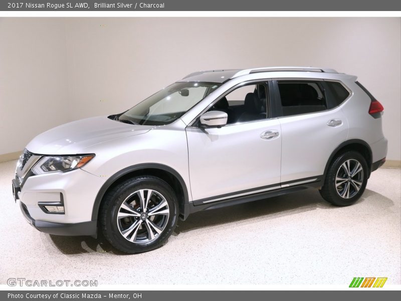 Brilliant Silver / Charcoal 2017 Nissan Rogue SL AWD