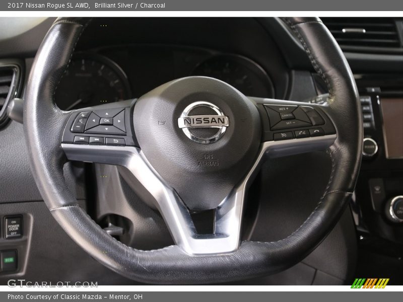 Brilliant Silver / Charcoal 2017 Nissan Rogue SL AWD
