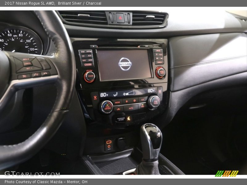 Brilliant Silver / Charcoal 2017 Nissan Rogue SL AWD