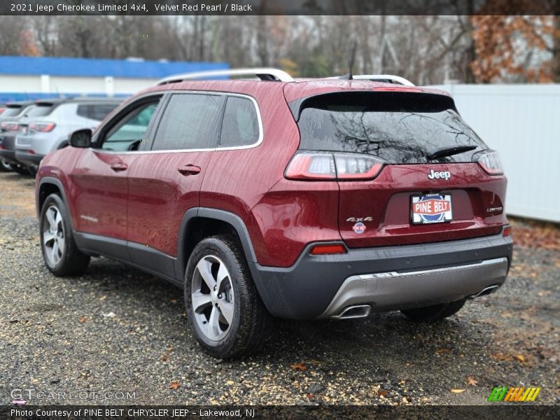 Velvet Red Pearl / Black 2021 Jeep Cherokee Limited 4x4