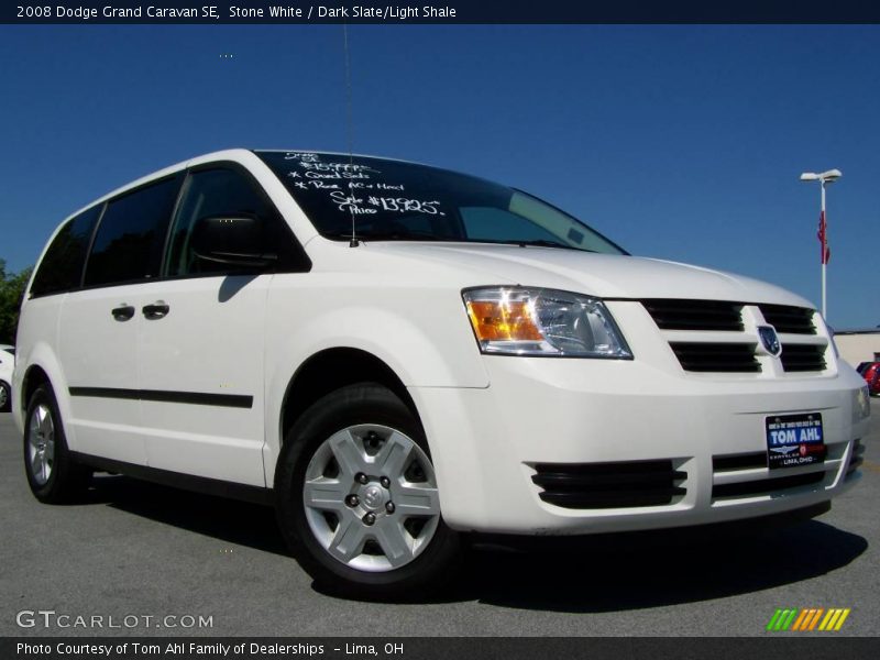 Stone White / Dark Slate/Light Shale 2008 Dodge Grand Caravan SE