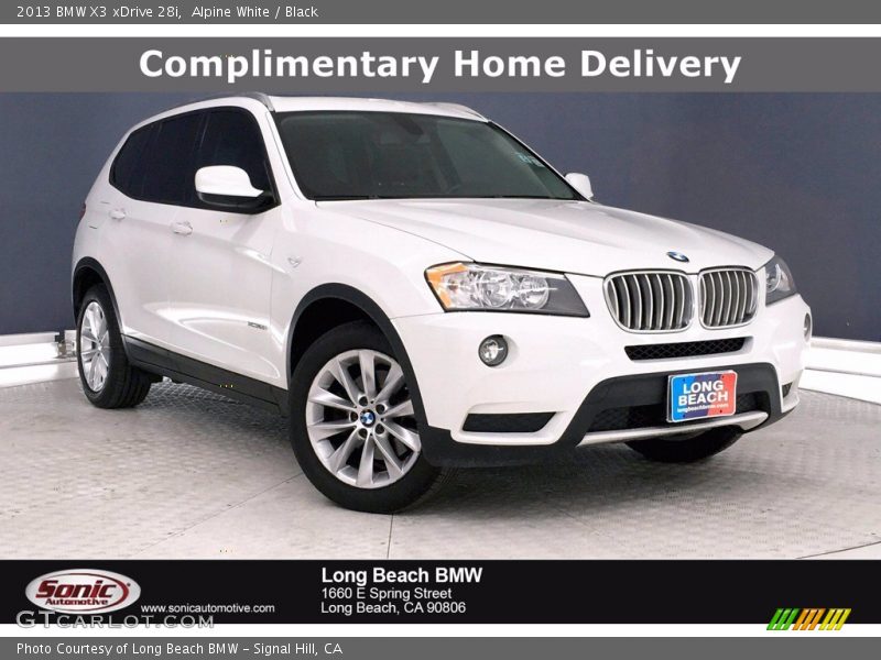 Alpine White / Black 2013 BMW X3 xDrive 28i