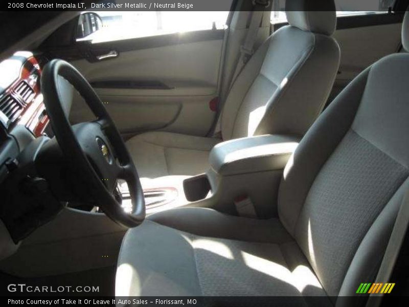 Dark Silver Metallic / Neutral Beige 2008 Chevrolet Impala LT