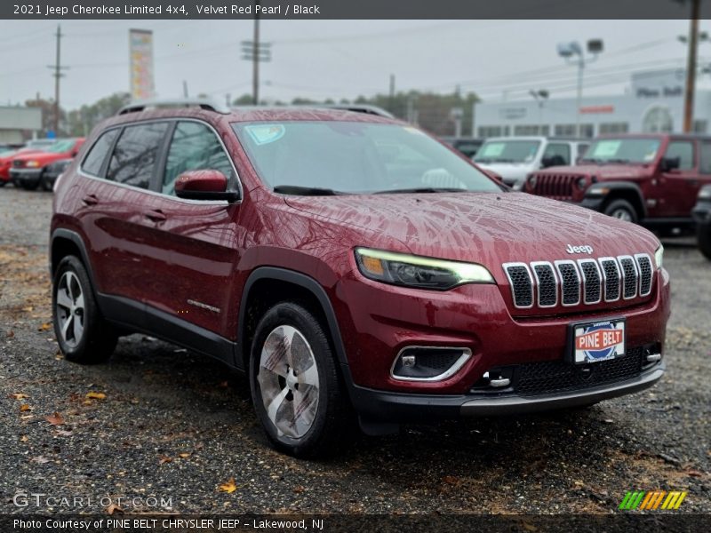 Velvet Red Pearl / Black 2021 Jeep Cherokee Limited 4x4