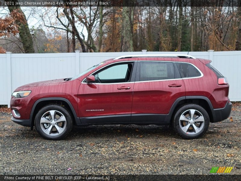 Velvet Red Pearl / Black 2021 Jeep Cherokee Limited 4x4