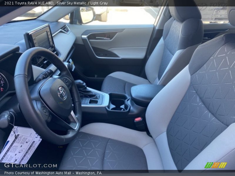 Silver Sky Metallic / Light Gray 2021 Toyota RAV4 XLE AWD