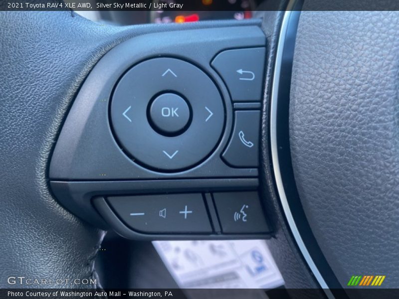 Silver Sky Metallic / Light Gray 2021 Toyota RAV4 XLE AWD