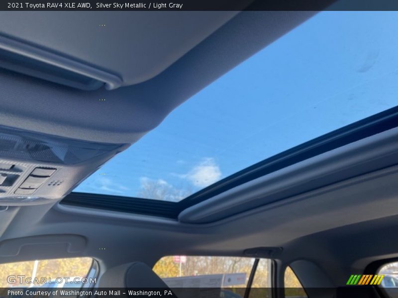 Silver Sky Metallic / Light Gray 2021 Toyota RAV4 XLE AWD