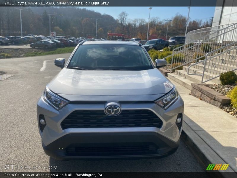 Silver Sky Metallic / Light Gray 2021 Toyota RAV4 XLE AWD
