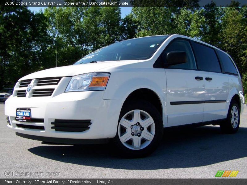 Stone White / Dark Slate/Light Shale 2008 Dodge Grand Caravan SE