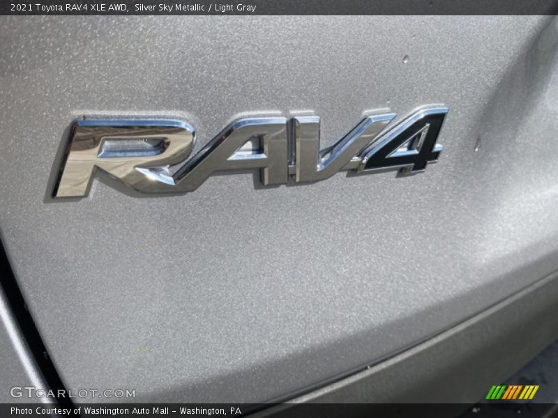 Silver Sky Metallic / Light Gray 2021 Toyota RAV4 XLE AWD