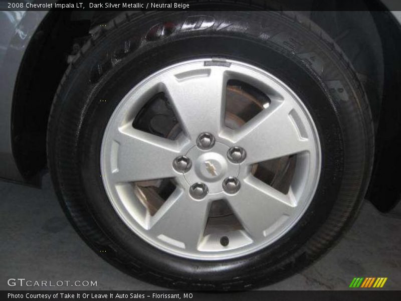 Dark Silver Metallic / Neutral Beige 2008 Chevrolet Impala LT