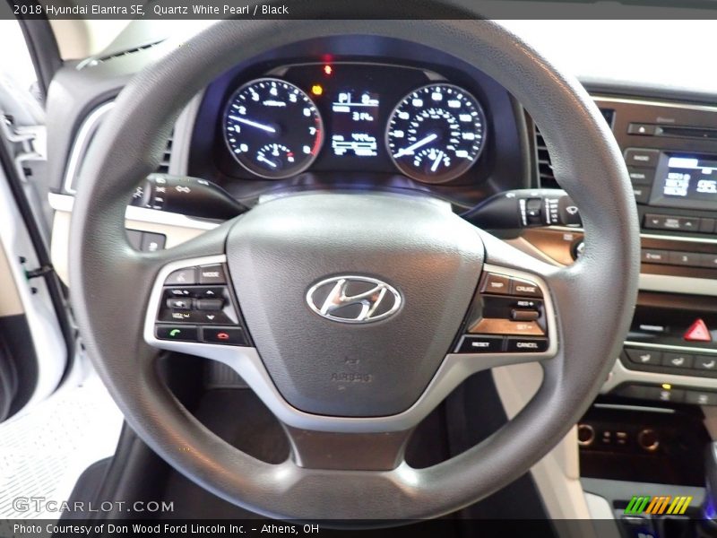 Quartz White Pearl / Black 2018 Hyundai Elantra SE