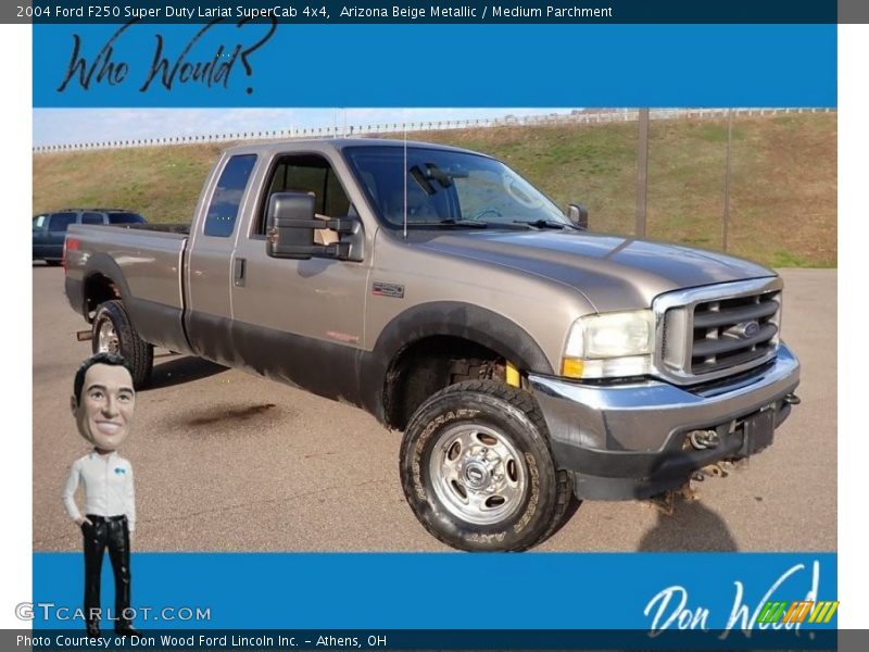 Arizona Beige Metallic / Medium Parchment 2004 Ford F250 Super Duty Lariat SuperCab 4x4
