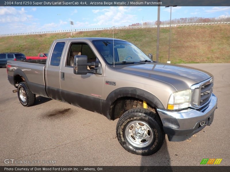 Arizona Beige Metallic / Medium Parchment 2004 Ford F250 Super Duty Lariat SuperCab 4x4