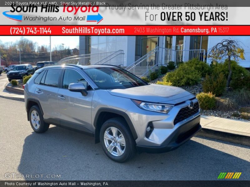 Silver Sky Metallic / Black 2021 Toyota RAV4 XLE AWD