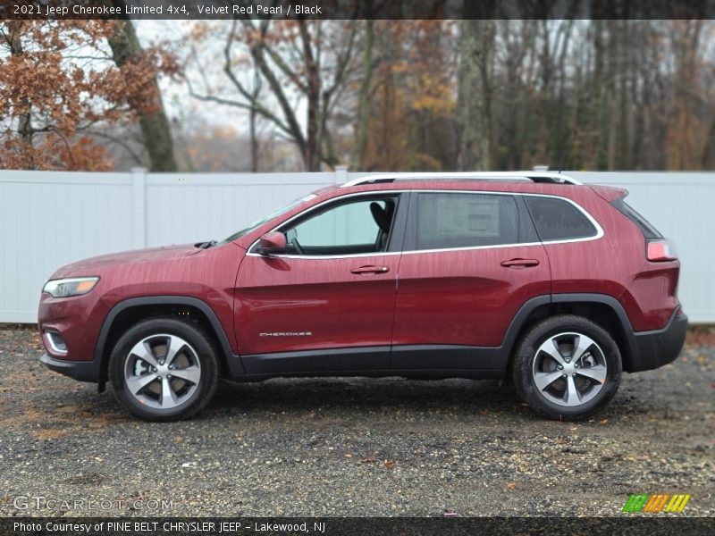 Velvet Red Pearl / Black 2021 Jeep Cherokee Limited 4x4