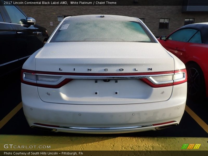 White Platinum / Chalet Theme 2017 Lincoln Continental Black Label AWD