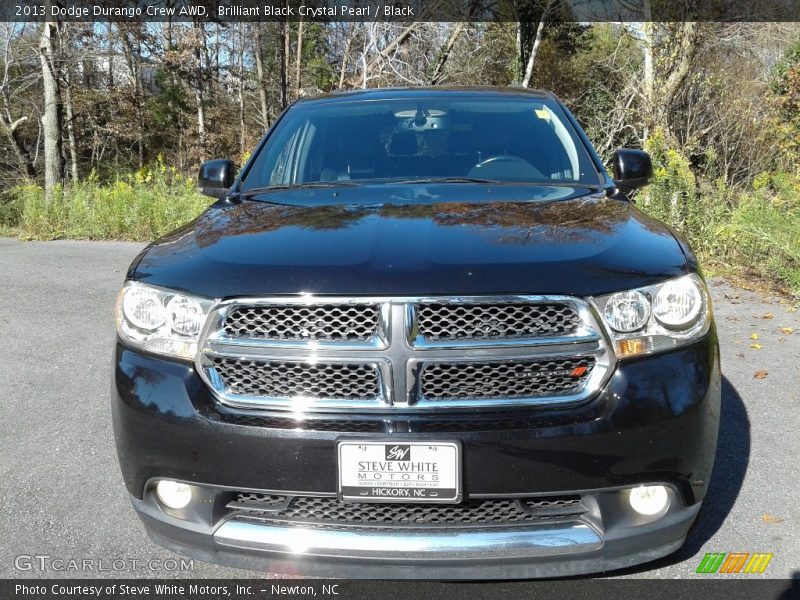 Brilliant Black Crystal Pearl / Black 2013 Dodge Durango Crew AWD