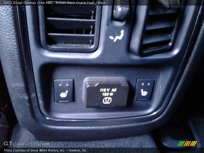 Brilliant Black Crystal Pearl / Black 2013 Dodge Durango Crew AWD