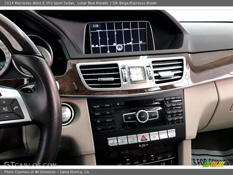 Lunar Blue Metallic / Silk Beige/Espresso Brown 2014 Mercedes-Benz E 350 Sport Sedan