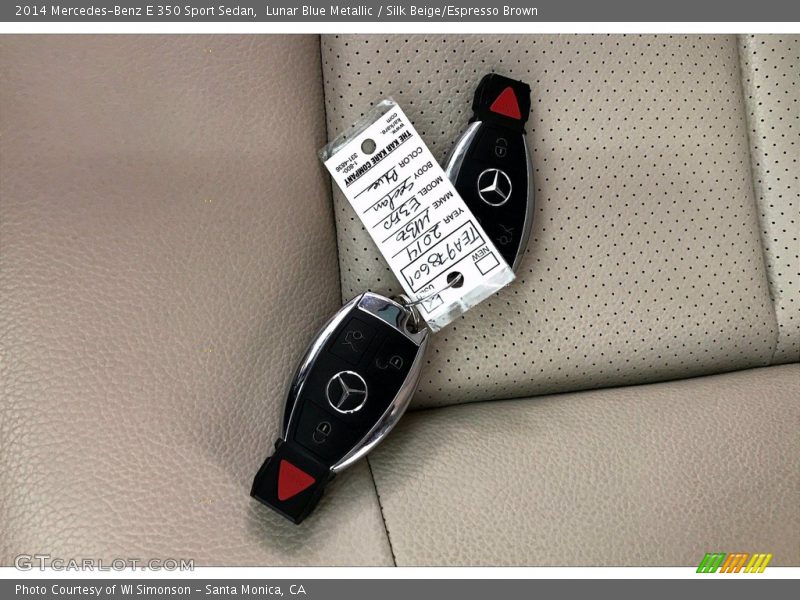 Lunar Blue Metallic / Silk Beige/Espresso Brown 2014 Mercedes-Benz E 350 Sport Sedan