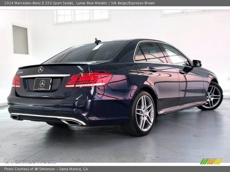 Lunar Blue Metallic / Silk Beige/Espresso Brown 2014 Mercedes-Benz E 350 Sport Sedan