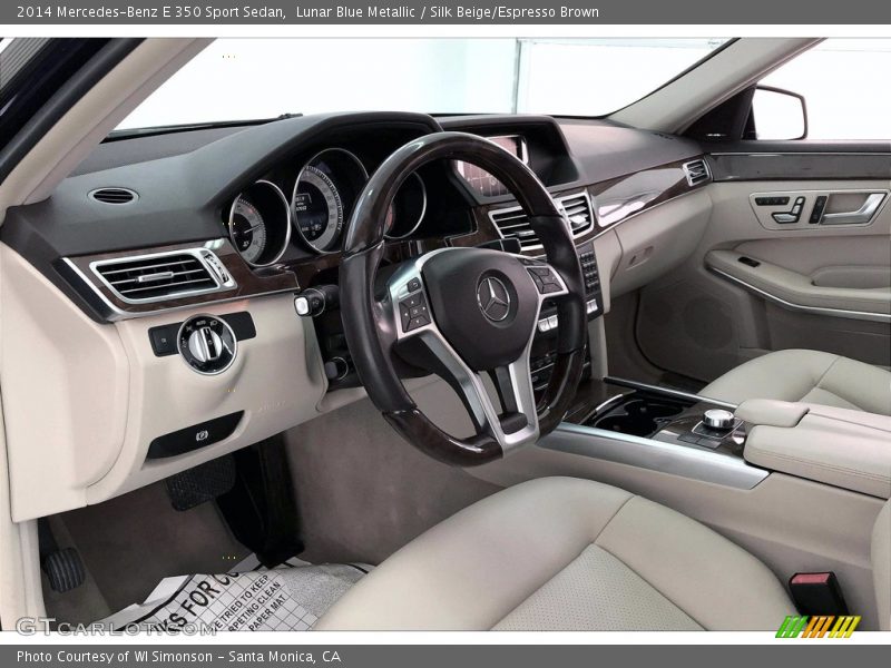 Lunar Blue Metallic / Silk Beige/Espresso Brown 2014 Mercedes-Benz E 350 Sport Sedan