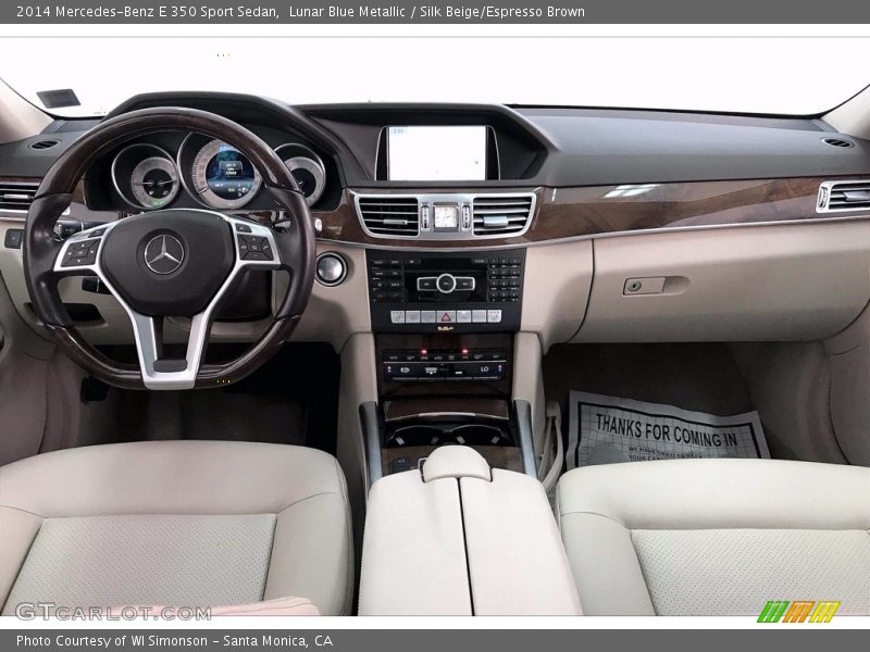 Lunar Blue Metallic / Silk Beige/Espresso Brown 2014 Mercedes-Benz E 350 Sport Sedan