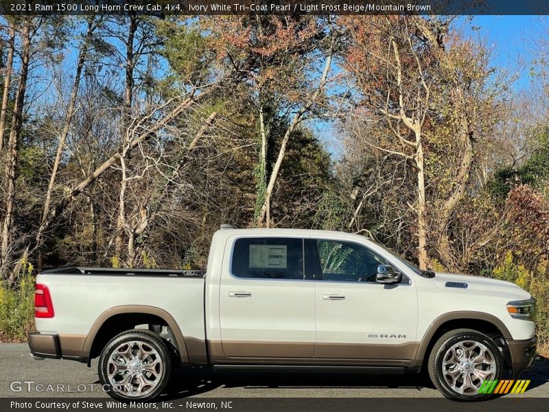  2021 1500 Long Horn Crew Cab 4x4 Ivory White Tri-Coat Pearl
