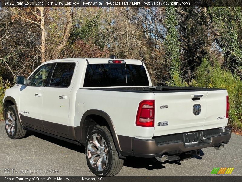 Ivory White Tri-Coat Pearl / Light Frost Beige/Mountain Brown 2021 Ram 1500 Long Horn Crew Cab 4x4