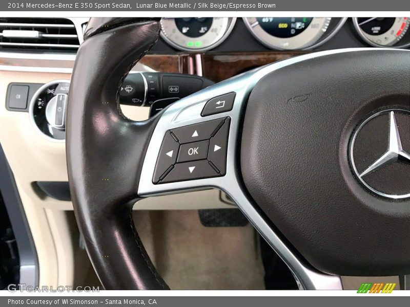 Lunar Blue Metallic / Silk Beige/Espresso Brown 2014 Mercedes-Benz E 350 Sport Sedan